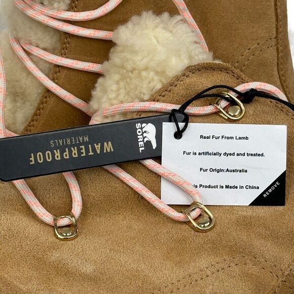 Sorel Women's Joan of Arctic Wedge III Boot Sz 8 Lace Cozy Brown Waterproof NEW - Picture 9 of 11